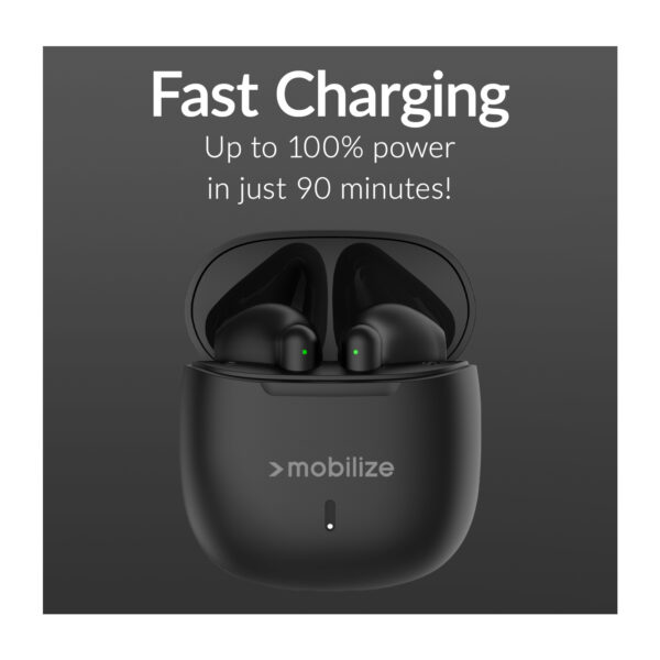 Mobilize TWS Headset Zwart case fast charging