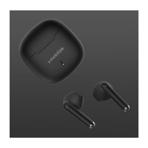 Mobilize TWS Headset Zwart case en de 2 headsets