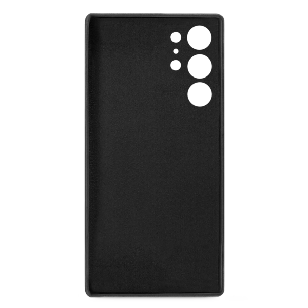 Samsung Galaxy S23 Ultra Telefoonglaasje lederen hoesje zwart voorkant